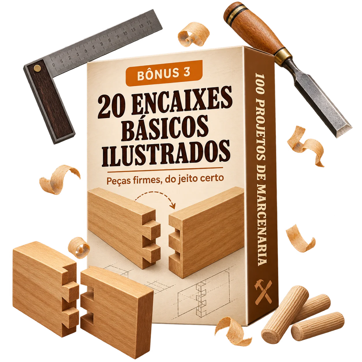 Mockup do material 20 Encaixes Básicos Ilustrados